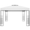 vidaXL Garden Gazebo White Powder-coated steel 13.1 x 9.8 feet Durable