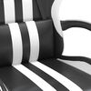 vidaXL Gaming Chair Black and White Faux Leather