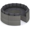 vidaXL 8 Piece Patio Sofa Set with Cushions Poly Rattan Gray