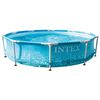INTEX Metal Frame Pool Blue Steel frames and vinyl liner 10ft diameter
