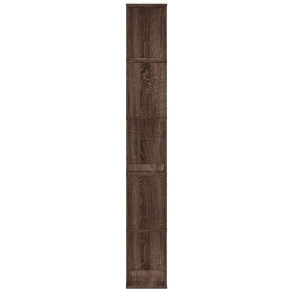 vidaXL Bookcase Brown oak Engineered wood Large Bookcase Rectangular