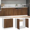 vidaXL Sink Bottom Cabinet Brown Oak Engineered Wood 31.5 x 18.1 x 32.1 in