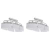 vidaXL Ceiling Lamp Set of 2 Chrome, White Metal, Glass Medium