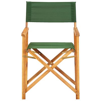 vidaXL Director's Chairs 2 pcs Solid Acacia Wood Green