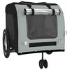 vidaXL Pet Bike Trailer Black and Grey Oxford fabric, Iron, PVC Medium