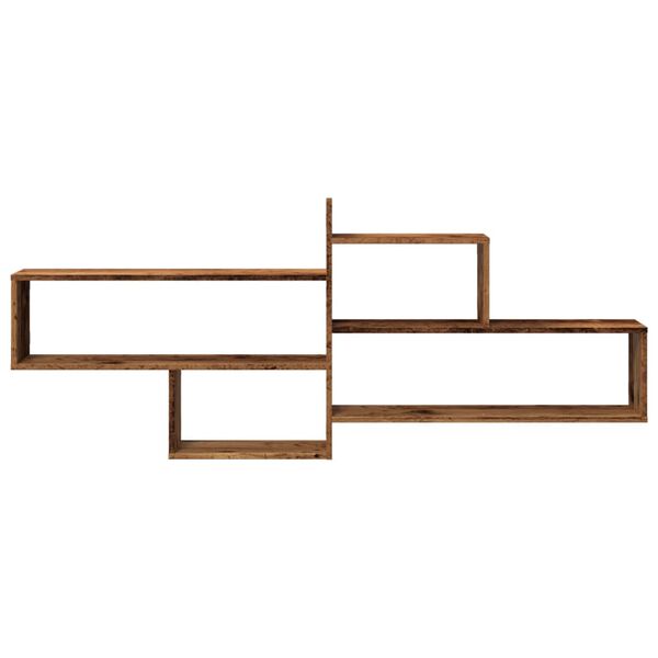 vidaXL Wall Shelf Old Wood 65.9x7.1x26.8" Engineered Wood