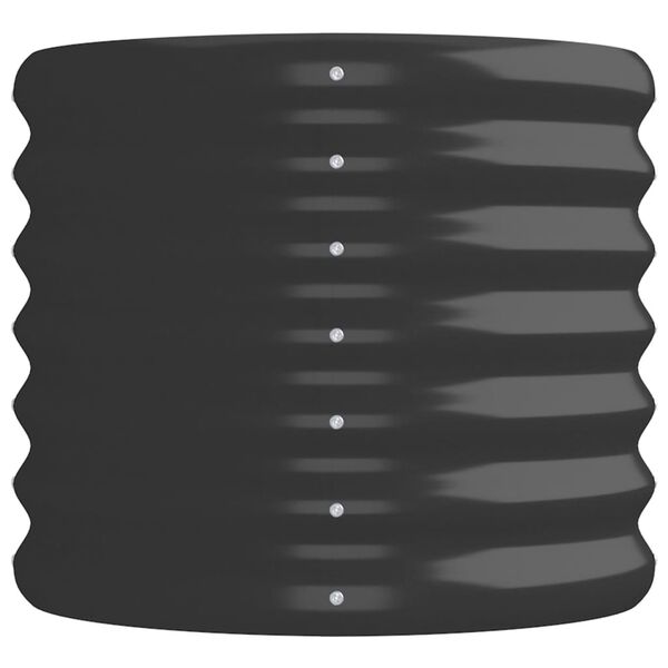 vidaXL Garden Raised Bed Anthracite Powder-coated steel Large Durable