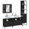 vidaXL Bathroom Cabinet Set Black
