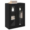 vidaXL Wall Mounted Cabinets 2 pcs Black oak 27.36 x 13.39 x 35.43 in