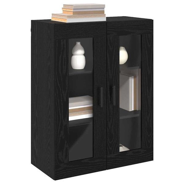 vidaXL Wall Mounted Cabinets 2 pcs Black oak 27.36 x 13.39 x 35.43 in