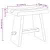 vidaXL Bathroom Stool Natural 19.69 x 11.81 x 17.72 in Natural Wood