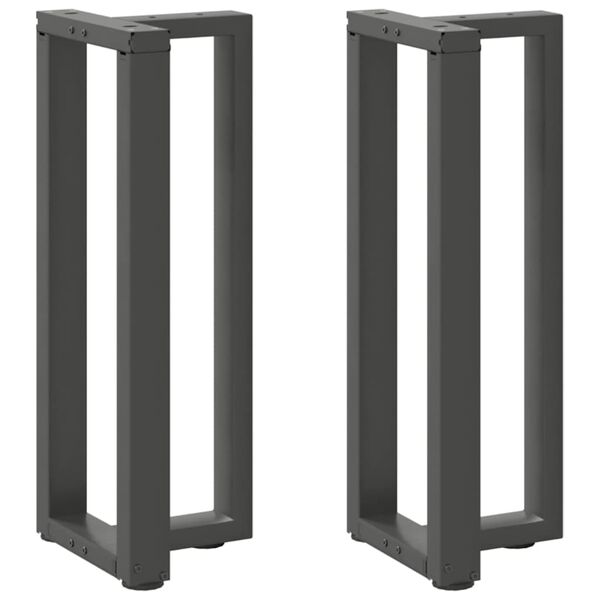 vidaXL Console Table Leg Anthracite Powder-Coated Steel Medium Levelers