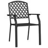 vidaXL Stackable Patio Chairs 2 pcs Steel Anthracite