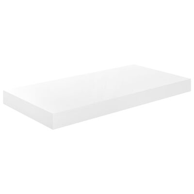 vidaXL Floating Wall Shelves 4 pcs High Gloss White 19.7"x9.1"x1.5" MDF