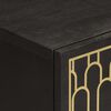 vidaXL Side Cabinet Black wood grain with natural variations