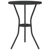 vidaXL Garden Bistro Set 3 pcs Black Aluminium