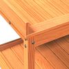 vidaXL Potting Table Wax brown Solid pine wood Potting Table Rectangular
