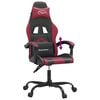 vidaXL Gaming Chair Black and Wine Red Faux Leather