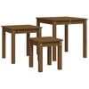 vidaXL Nesting Table Honey brown Solid pine wood Small to Medium