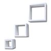 vidaXL Shelf White MDF Small Wall mounting Cube Shelf Square Retro