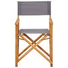 vidaXL Director Chair Brown frame, dark grey fabric