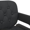 vidaXL Dining Chair Set of 2 Black Faux leather Mid-size