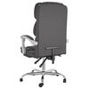 vidaXL Reclining Office Chair Gray Faux leather Adjustable