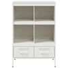 vidaXL Highboard White Cold-rolled steel Small White Highboard