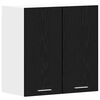 vidaXL Hanging Cabinet Riga Black oak 23.62 x 12.20 x 23.62 in