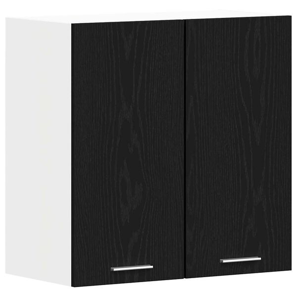 vidaXL Hanging Cabinet Riga Black oak 23.62 x 12.20 x 23.62 in