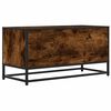 vidaXL TV Cabinet Smoked Oak Engineered wood, Metal Medium TV Cabinet