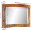 vidaXL Mirror Honey Brown Solid Mango Wood, Glass Medium
