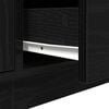 vidaXL TV Cabinet Black Oak Engineered Wood Large TV Cabinet