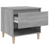 vidaXL Bedside Table Gray sonoma Engineered wood 19.7 in Storage