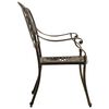 vidaXL Garden Chair Set of 2 Bronze Cast Aluminum Standard Tough