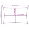vidaXL Sunshade Sail 1.75 oz/ft² Cream 6.6x9.8' HDPE