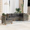 vidaXL Garden Sofa Set Grey, Dark Grey