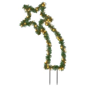 vidaXL Christmas Light Decoration Warm white, Green Iron, PVC