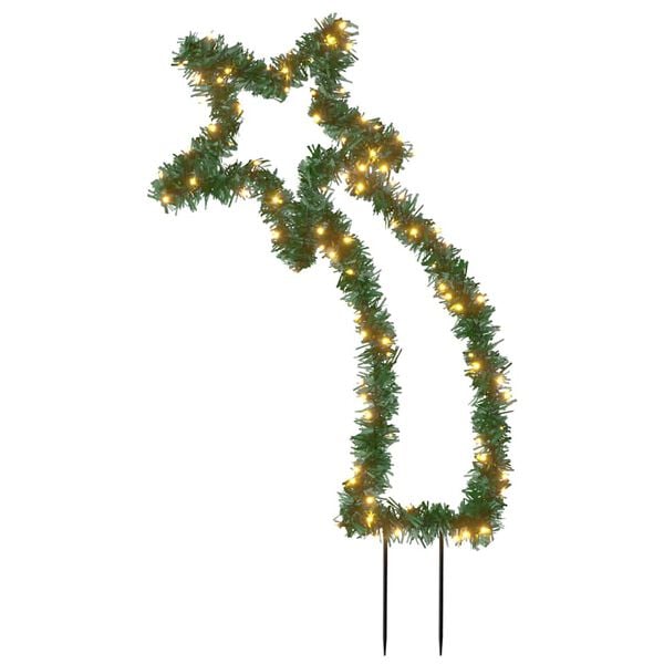 vidaXL Christmas Light Decoration Warm white, Green Iron, PVC