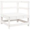 vidaXL Garden Sofa Set White Solid Pine Wood Large Modular