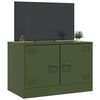 vidaXL TV Cabinet Olive green Cold-rolled steel 26.4 x 15.4 x 17.3 in