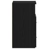 vidaXL Nightstand Black Oak 19.69 x 12.60 x 23.62 in Engineered Wood
