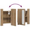vidaXL LED Mirror Cabinet Artisan Oak Engineered Wood, Acrylic