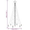 vidaXL Christmas Tree with Spike Warm White 200 LEDs 6 ft