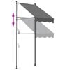 vidaXL Retractable Awning Anthracite 39.4"x59.1" Fabric and Steel