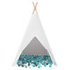 vidaXL Teepee Tent White 47.2" x 47.2" x 59.1" Fabric and Plastic