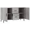 vidaXL Sideboard Grey Sonoma Engineered wood, Metal 39.4 x 14.2 x 23.6 in