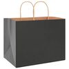 vidaXL Paper Bags 250 pcs with Handles Black 32x22x24 cm