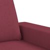 vidaXL 2-seater Sofa Wine Red Fabric (100% polyester), metal, textilene