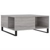 vidaXL Coffee Table Grey Sonoma Engineered Wood, Metal Standard